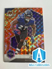 2021 PANINI MOSAIC J.K. DOBBINS ORANGE REACTIVE PRIZM #20 RAVENS
